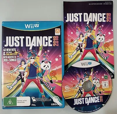 Just Dance 2018 - Nintendo Wii U *Complete* PAL - Free Postage  • $19.95