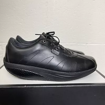 MBT Women's Oxford Black Leather Toning Walking Shoes US 11-11.5 • $48