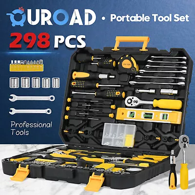 298pcs Hand Tool Kit Portable Automotive Repair Tool Set Ratchet Wrench Set • $84.90