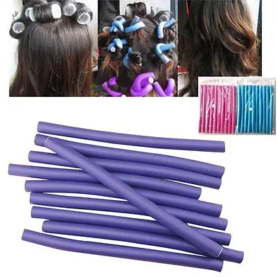 $10.08 • Buy 10pc Fashion Hair Curler Maker Soft Foam Sponge Hair Rollers Bendy Twistee Tool