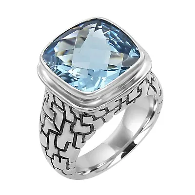 $129 • Buy Blue Topaz Ring In Sterling Silver