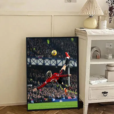 Garnacho Manchester United Vs Everton Match Overhead Kick Goal Poster • $16.50