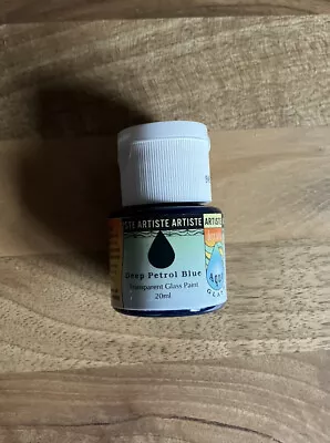 £2.75 • Buy Artiste Aquaglass Transparent Glass Paint - Deep Petrol Blue (20ml)