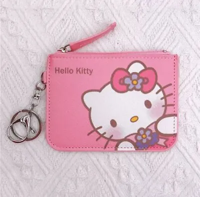 Sanrio Hello Kitty Wallet Id Card Holder Keychain Birthday Gift • $19.76