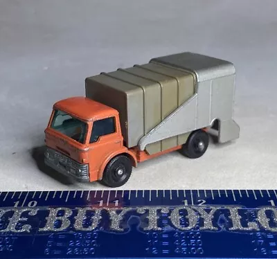 Vintage Lesney Matchbox - Refuse Garbage Trash  Truck 7c - Orange - Broke Glass • $9.95