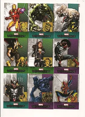 2012 Marvel Beginnings Series 2 Complete Set (180 Cards)    NICE!!!  RARE!!!!! • $150