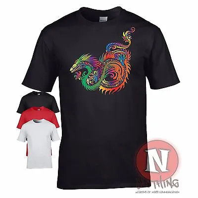 £12.99 • Buy Tribal Dragon Multi Coloured T-shirt Chinese Martial Arts Festival Cultural