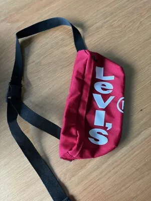 LEVI'S Crossbody Bag Mens Womens Red Bum Bag Pack Red Sling Festival Pouch • £8.50