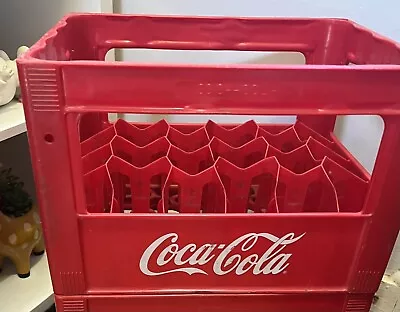 Vintage Coca Cola Plastic Crate Red Holds Bottles Retro Kitsch Bar Man Cave • £25