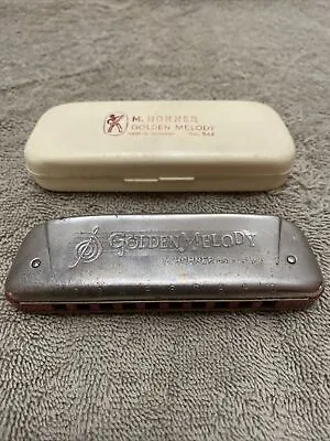 Vintage M. Hohner Golden Melody Harmonica. Key Of Bb B Flat AS IS • $19.99