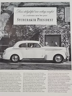 1940 Studebaker President Fortune Magazine WW2 Print Ad Automobile South Bend • $21.99