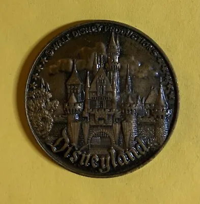 Vintage DISNEYLAND Coin Token Medallion 4 LANDS & MAIN STREET Walt Disney Bronze • $24.99