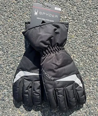 Spyder Mens Insulated Winter Ski Gloves Size L Large Black • $41.97