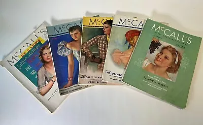 Lot Of 5 McCall’s Magazines From The 1930s • $10