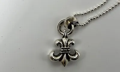Chrome Hearts Necklace Chain Pendant Fleur De Lis Charm 925 Silver • $850.99