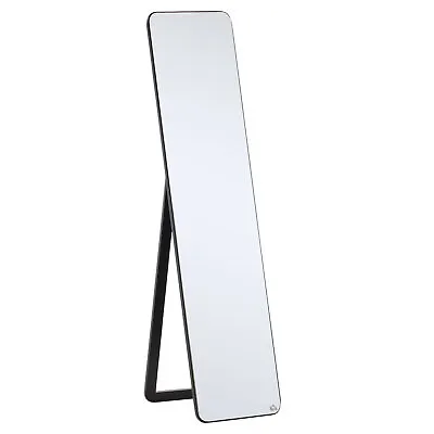 HOMCOM Full Length Mirror Free Standing Or Wall Mount Dressing Bedroom Black • £54.99
