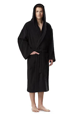 Men's Hooded Mid Calf Length Turkish Cotton Spa Bathrobe Towel Robe • $62