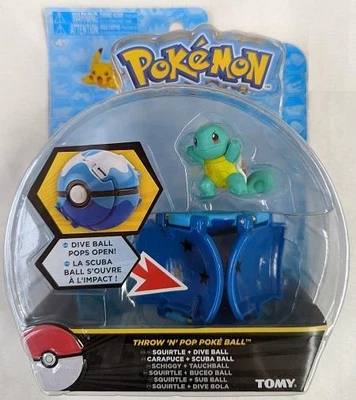 $24.99 • Buy Pokemon Squirtle & Dive Ball Throw 'N' Pop Poke Ball Action Figure Set B4