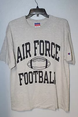 Vintage Champion Air Force Football T Shirt Men MEDIUM Gray Short Sleeve 90s Y2K • $11.99