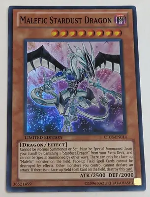 Yu-Gi-Oh! TCG Malefic Stardust Dragon 2011 Collectors Tin CT08-EN014 Limited Ed. • $3