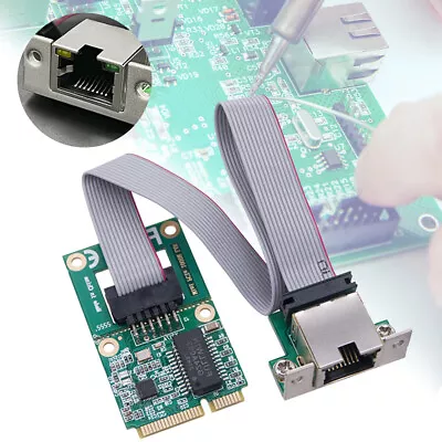 Gigabit Ethernet NIC Adapter RTL8111H Mini PCIe Network Adapter RJ45 Port For PC • $11.39