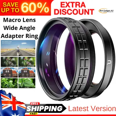$88.65 • Buy WL-1 Macro Lens Wide Angle Adapter Ring 2-in-1 52mm Fit For Sony ZV1 Camera