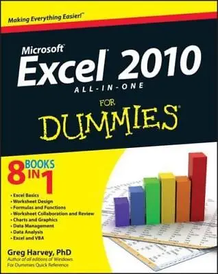 £18.69 • Buy Excel 2010 All-in-One For Dummies By Greg Harvey