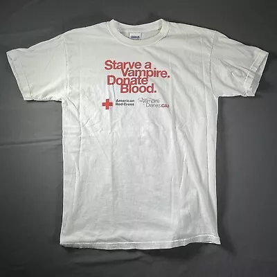 Vampire Diaries Shirt Mens Medium CW American Red Cross RARE Shirt • $69.99