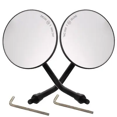 Pair Of Mirrors Universal For Many Vehicles Black M8 Right Thread On Both Sides • £40.24