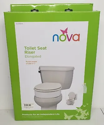 NOVA Medical Products Toilet Seat Riser Raised Toilet Seat White 8341-R • $30