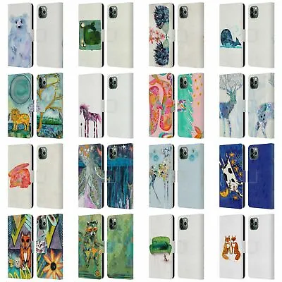 OFFICIAL WYANNE ANIMALS 2 LEATHER BOOK WALLET CASE FOR APPLE IPHONE PHONES • $38.45