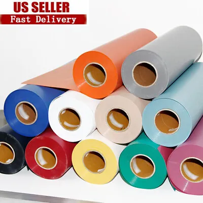 Roll Iron On Heat Press Heat Transfer Vinyl HTV T-shirt 12 X 5FT-20FT For Cricut • $7.59