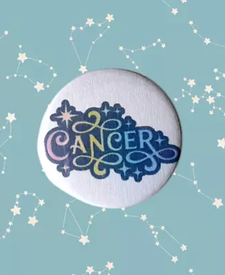 Cancer Zodiac Symbol 25mm Pin Badge • £2.95
