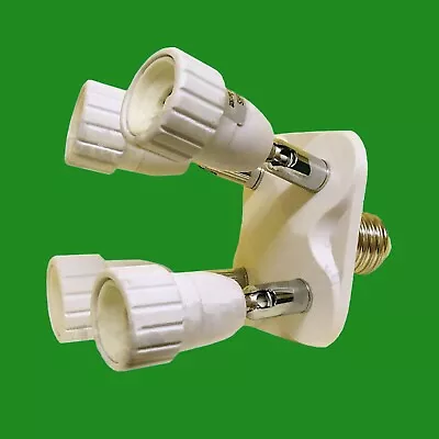 1x E27 To 4x GU10 From 1 Light Bulb Socket Converter Splitter Adaptor Lamp Base • £9.99