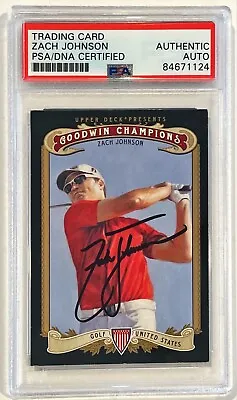 $139.99 • Buy 2012 UD Goodwin Champions Zach Johnson Masters Golf Signed Auto Card #46 PSA/DNA