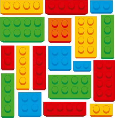 £2.01 • Buy Fun Lego  Block Style Stickers Child Kids Vinyl Decal Bath Wall Laptop Fridge