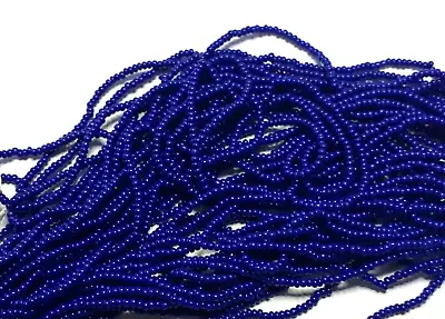 Antique/Vintage Micro Seed Beads-14/0 Opaque Cobalt Navy Blue- 6 Gram Hanks-1.6m • $6.25