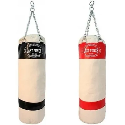 50  PUNCHING BAG W/ CHAINS Sparring Kick MMA Boxing Training Canvas Heavy Duty • $41.95