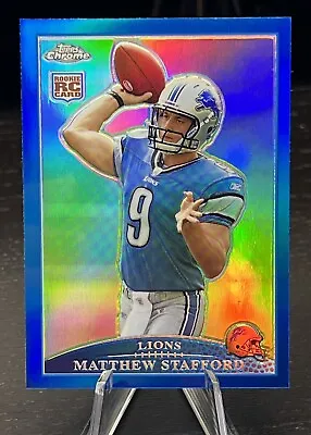 2009 Topps Chrome Blue Rookie Matthew Stafford #TC210 Blue Refractor  • $200