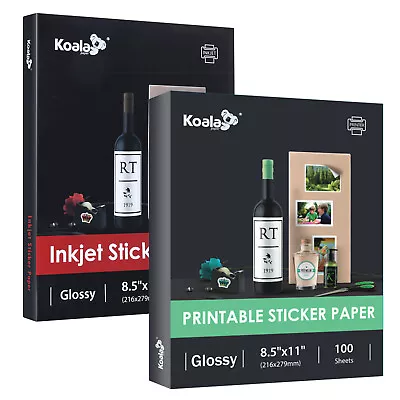 Lot 20-120 Koala Sticker Paper For Inkjet & Laser Glossy Adhesive Photo Paper • $8.99