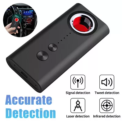 New Anti Spy Hidden Camera Lens Bug Detector GSM Signal Finder RF Tracker Audio- • $16.22