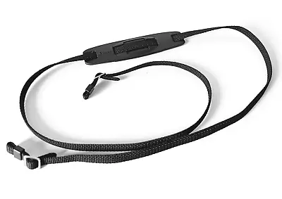 EXCELLENT! Canon Neck /Shoulder Camera Strap Black Padded + Eyepiece Cap • £12.98