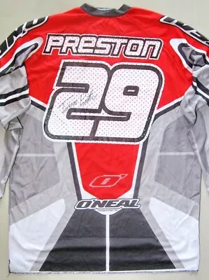 Travis Preston Signed Jersey O'Neal Honda Vintage Motocross Supercross • $449