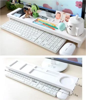 $14.99 • Buy Desktop Keyboard Monitor Shelf Storage Rack Office Table Desk Organizer Drawer