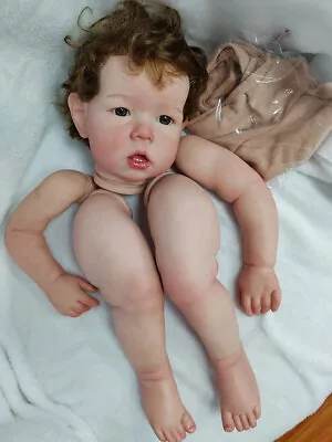 28  Huge Liam Painted Reborn Baby Doll Kit Unassembled DIY Parts Cloth Body GIFT • £144.90