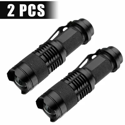 2Pack Tactical LED Flashlight Military Grade Torch Small Ultra Bright Light Lamp • $8.99