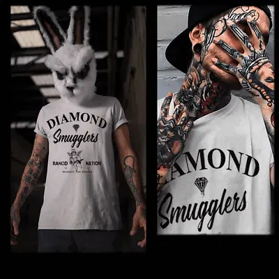 Gangster T-shirt Diamond Smuggle Urban Hip Hop Hustle Mafia Mob Thug White Tee  • $19.99