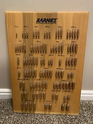 Vintage Barnes Bullet Board—“BULLETS MADE THE WAY THEY OUGHT TO BE.” • $300