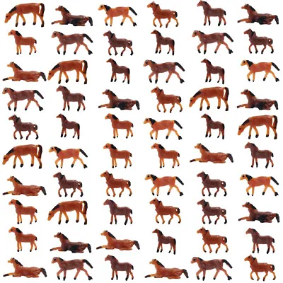 AN15002 60pcs N Scale 1:160 Well Painted Farm Animals Model Horses • $11.99