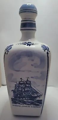 Blue Delfts Handpainted In Holland Whaleship Charles W. Morgan Decanter • $25